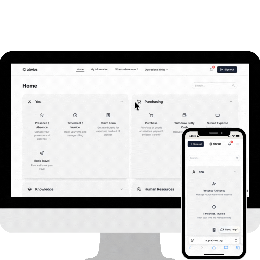Démonstration animée de l'interface Abvius